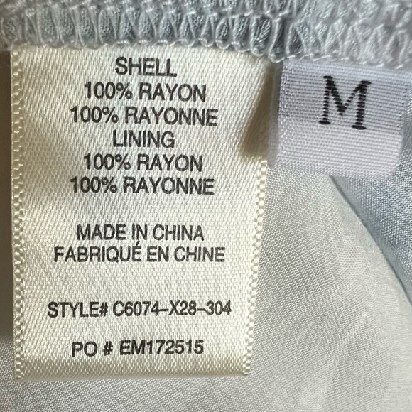 Anthropologie Cloth & Stone Maxi Dress Boho Green White Button Front Lined M - Picture 8 of 8